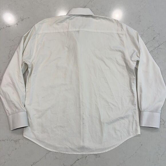 Robert Graham XXL White LS Casual Button Up Shirt Striped Flip Cuff Embroidered - Picture 2 of 12